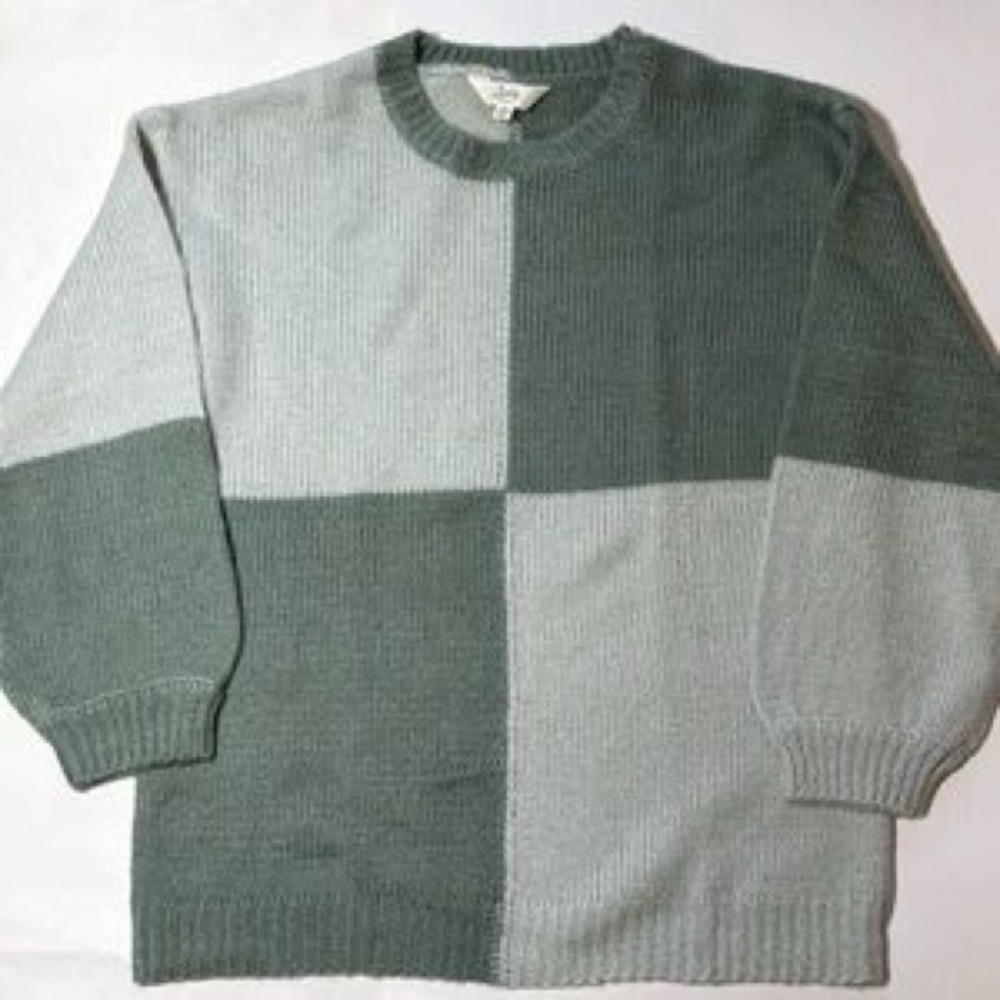 NWT ✨ Bixby Nomad Moss Sage Colorblock Crewneck Sweater